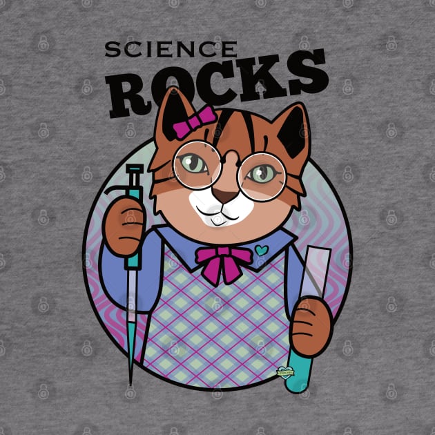 Science Rocks Tiger Cat Girl by Sue Cervenka